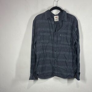 Levi's Blue Striped Casual Shirt size medium
